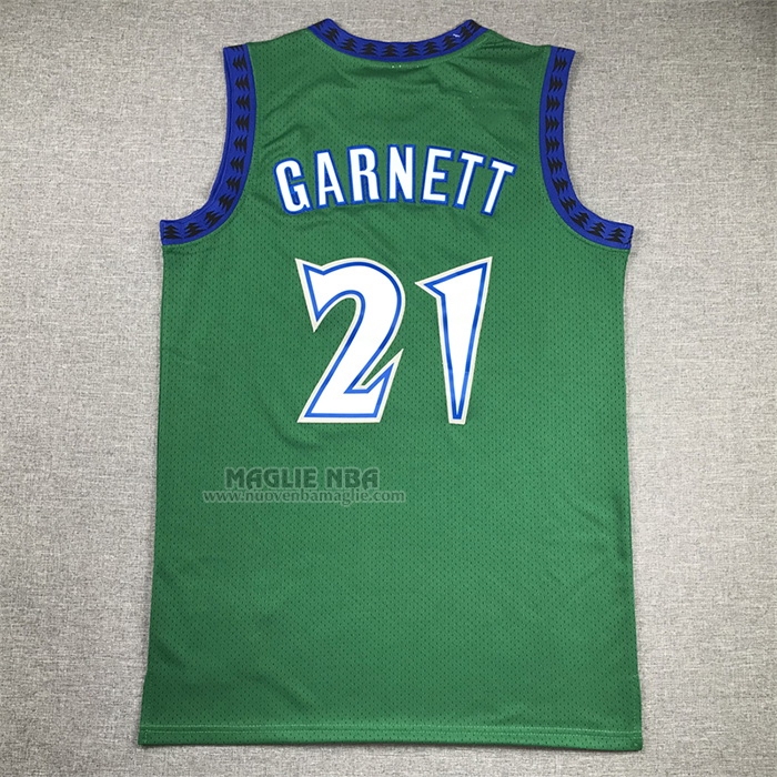 Maglia
 Kevin Garnett NO 21 Minnesota Timberwolves Hardwood Classics Throwback 1997-98 Verde
